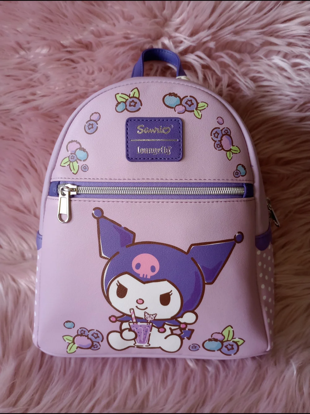 Loungefly Kuromi Blueberries Mini Backpack